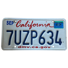 California license plate