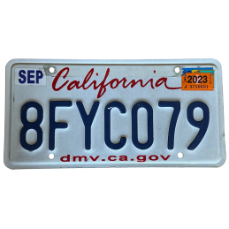 California license plate