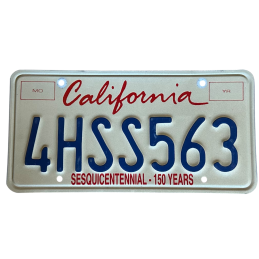 California license plate