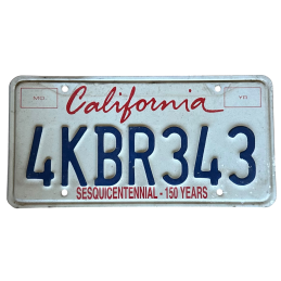 California license plate