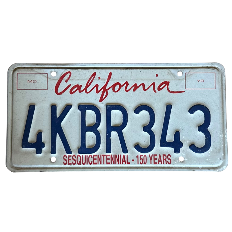 California license plate California license plate