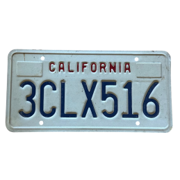 California license plate