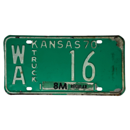 Kansas license plate