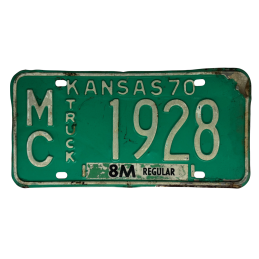 Kansas license plate