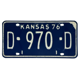 Kansas license plate