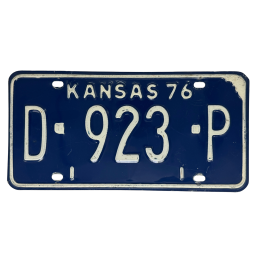 Kansas license plate