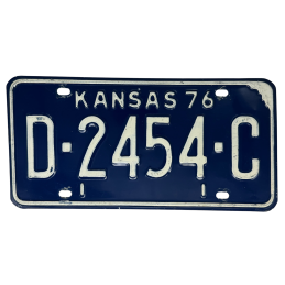 Kansas license plate