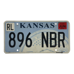 Kansas license plate