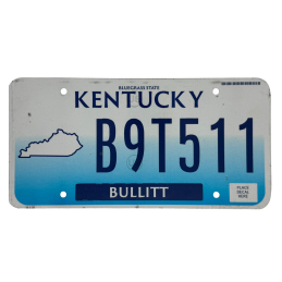 Kentucky license plate