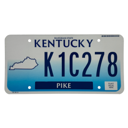 Kentucky license plate