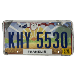 OHIO license plate