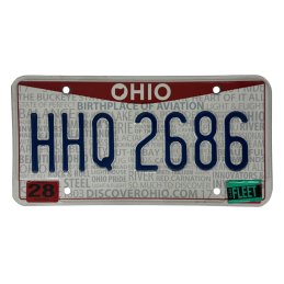 OHIO license plate