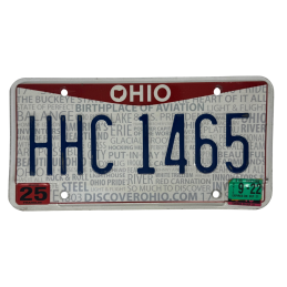 OHIO license plate