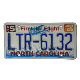 North Carolina license plate