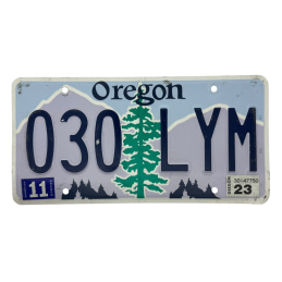 Oregon license plate