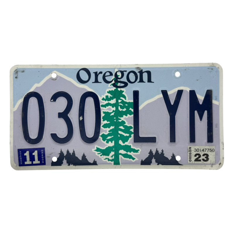 Oregon license plate