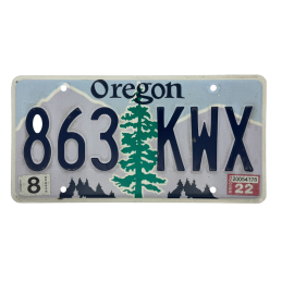 Oregon license plate
