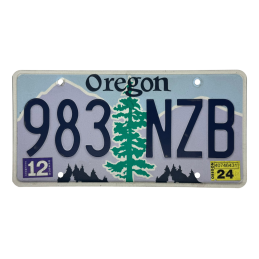 Oregon license plate