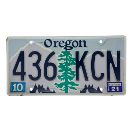 Oregon license plate