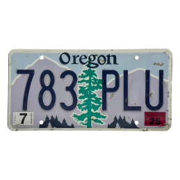 Oregon license plate
