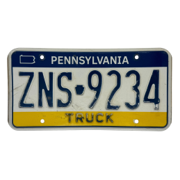 Pennsylvania license plate