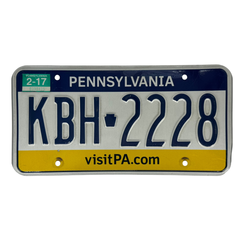 Pennsylvania license plate