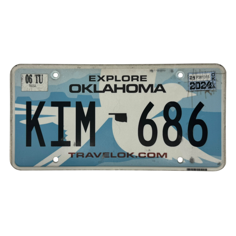 Oklahomos valstybinio numerio ženklas Oklahomos valstybinio numerio ženklas