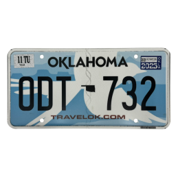 Oklahoma license plate