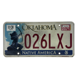 Oklahoma license plate