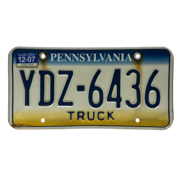 Pennsylvania license plate