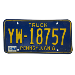 Pennsylvania license plate
