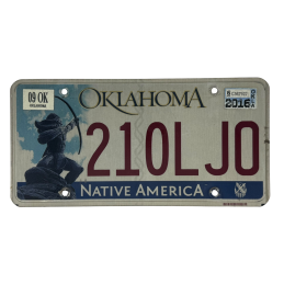 Oklahoma license plate