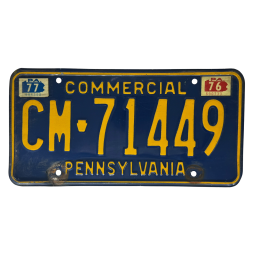 Pennsylvania license plate
