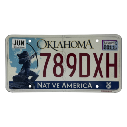 Oklahoma license plate