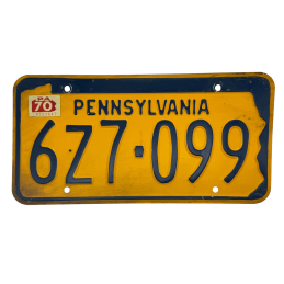 Pennsylvania license plate