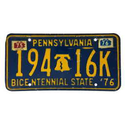 Pennsylvania license plate