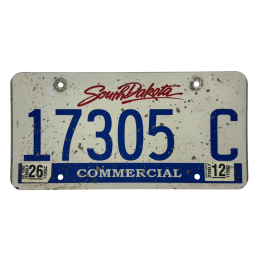 South Dakota license plate