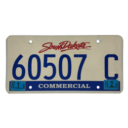South Dakota license plate