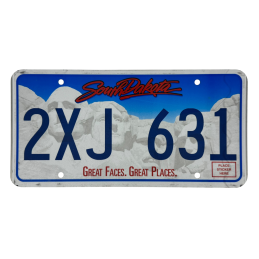 South Dakota license plate