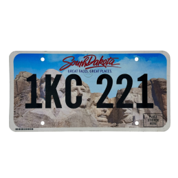 South Dakota license plate