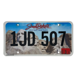 South Dakota license plate