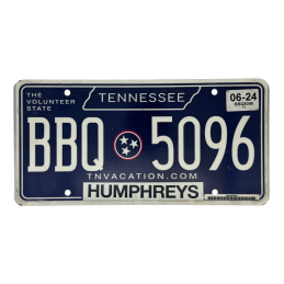 Tennessee license plate