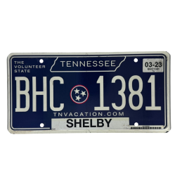 Tennessee license plate