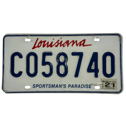 Louisiana license plate