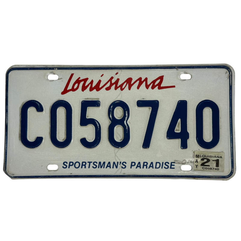 Louisiana license plate