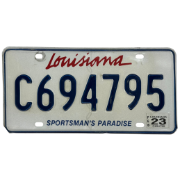 Louisiana license plate