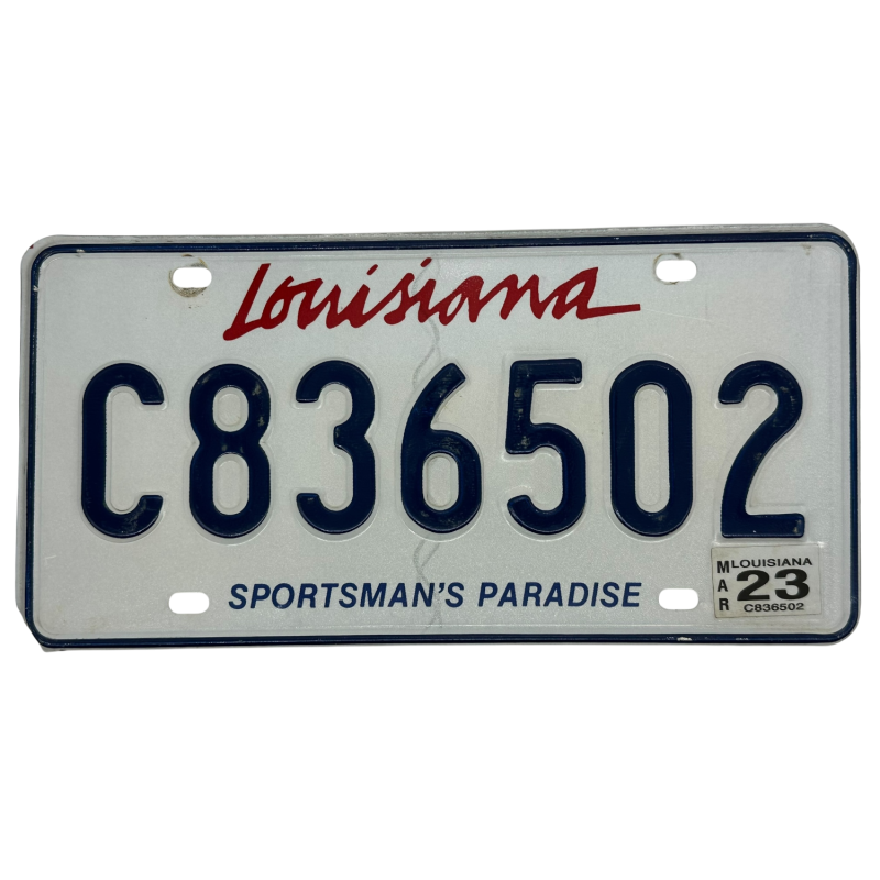 Louisiana license plate Louisiana license plate