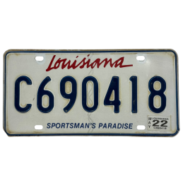 Louisiana license plate