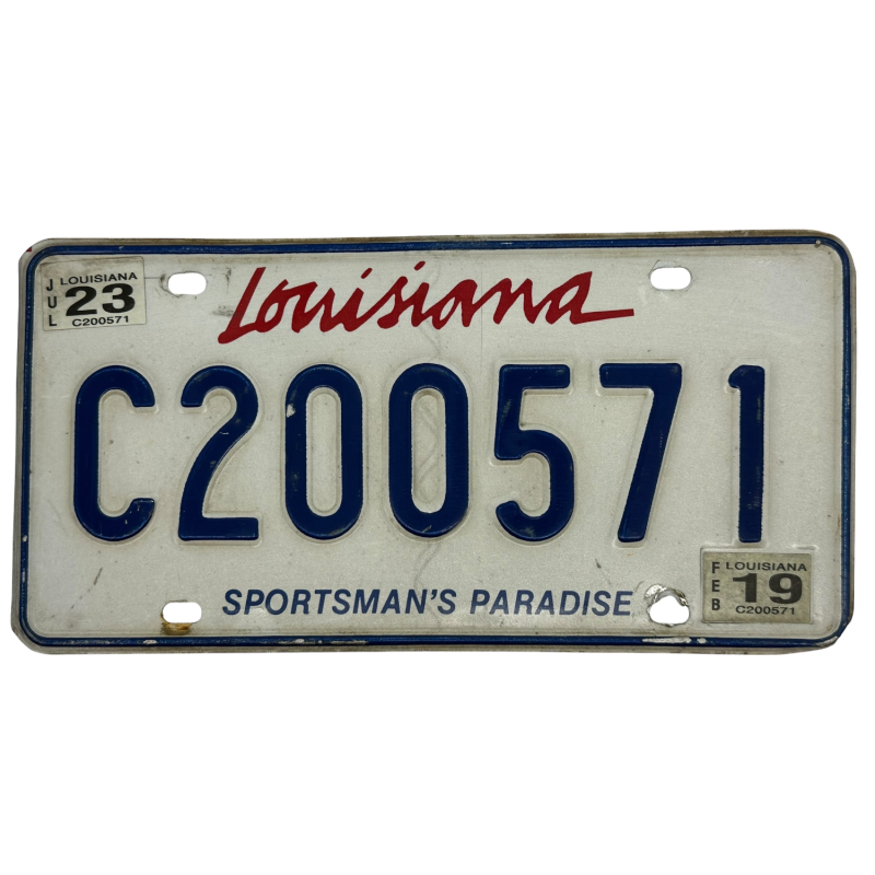 Louisiana license plate