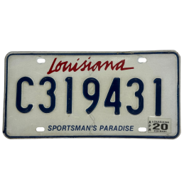 Louisiana license plate
